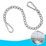 Lineluck 304 Edelstahl Hängesessel Kette, 76 cm Kettenverlängerung mit Zwei Karabiner, Laden Sie bis zu 350KG, für Boxsack/Hängesessel und Hängematten(Einstellbare Länge)
