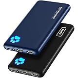 INIU Power Bank, [2 Pack] Am schlanksten & leichtesten USB C 10000mAh Externer Akku, DREI 3A-Ausgänge Handy Powerbank mit Taschenlampe für iPhone 13 Samsung Huawei Xiaomi iPad Airp