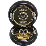 Cox Swain 2 STK. X-385 High End 100mm Stunt Scooter Rollen Alu Core - ABEC 11 Lager, Black/Gold Hollow