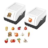 Rival 2 Stück Vorratsdose für Kartoffeln, Gemüse, Obst, Zwiebeln, Aufbewahrungsbox, Kunststoff, Volumen ca 7,7 Liter, inkl 24 Stick