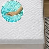 MSMASK Matratzen Topper 140x200x5cm orthopädischer Memory Foam Matratzentopper 5 Zonen Topper Matratzenauflage für Matratzen & Boxspringbett, Atmungsaktiv und b
