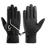 Sdacndas Winter Handschuhe Touchscreen Handschuhe Herren Damen Warmer Plüsch Skihandschuhe Fahrradhandschuhe Gefüttert Winddicht Handschuhe Dicke Winterhandschuhe F