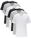 BOSS Hugo Herren T-Shirts Business Shirts V-Neck 50325389 6er Pack, Farbe:Mehrfarbig, Größe:S, Artikel:-999 Mix