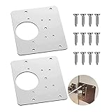 Scharnier Reparatur Artefakt ， Reparatur Halterungen Platten Einfache Installation mit 12 Schrauben ， für Holz, Möbel, Regale, Kabine （2 PCS）
