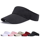 Visor Cap - Baseball Kappe Visor Pferdeschwanz Cap Washed Outdoor Basecap Vintage Damen Baseballmütze Sonnenvisor Golf Tennis Freizeit Sommer Unisex Herren (Schwarz-B)