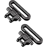 EIKLNN 2 Stück Riemenbügel Abnehmbar, QD Sling Swivel Mount, Schnellverschlussriemenbügel, für Gewehrriemen Luftgewehr Schraube Holzp