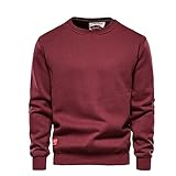 SSBZYES Herren Strickpullover Pullover Rundhals Sweatshirt Einfarbig Verdickter Rundhalsausschnitt Pullover Pullover Langarm T-Shirt Basis S