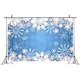 Winterblaue Schneeflocken fallende Hintergrund Requisiten für Kindergeburtstag, Party, Kunst, Fotografie, Fotoanruf, Vinyl, 2,1 x 1,5