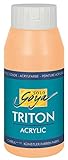 Kreul 17039 - Solo Goya Triton Acrylfarbe terracotta, 750 ml Flasche, schnell und matt trocknend, Farbe auf Wasserbasis, in Studioqualität, vielseitig einsetzbar, gut deckend und ergiebig