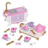 KidKraft Let's Pretend: Tea Time, 22-teiliges Spielnahrungszubehör für Spielküchen, Geschenk für Kinder ab 3 J