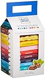 Ritter Sport Turm, Vollmilchschokolade, Halbbitter, weiße & Nussschokolade, Tafelschokolade in 10 verschiedenen Sorten, Schoko-Turm, (10 x 100 g)