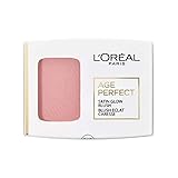 L'Oréal Paris Rouge Puder mit integriertem Spiegel und Pinsel, Für reife Haut, Age Perfect Satin Rouge, Nr. 101 - Rosa/Rosewood, 1 x 5 g