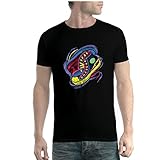 Turnschuhe Schuhe Herren T-Shirt Schwarz S