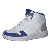adidas Unisex Hoops Mid 2.0 K Sneaker, Ftwbla Ftwbla Azurea, 39 1/3 EU