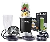 NutriBullet Pro 900W schwarz – Mixer mit Extraktor-Klinge macht aus einfachen Lebensmitteln Superfood – Power Standmixer für gesunde Ernährung – 12tlg