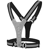 Creely Reflektorweste, Einstellbar Warnweste Sicherheitsweste mit 8 LED Lampen, Hohe Sichtbarkeit für Joggen Laufen Schw