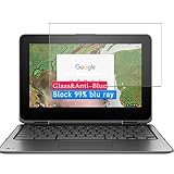 Vaxson Anti Blaulicht Panzerglasfolie, kompatibel mit HP Chromebook x360 11-ae000/ae051wm/ae027nr/ae040nr/ae091wm/ae031nd/ae020nr 11.6' Sichtbarer Bereich, Panzerglas Displayschutzfolie N