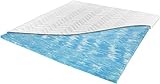 Meos® Gel-Schaum Topper 160x200 für Matratzen & Boxspringbett - Made in Germany - hohes RG50 - Bezug bis 60°C waschbar - Matratzenauflage (160 x 200 cm)