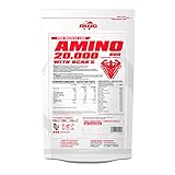 BWG Amino 20.000, Aminosäuren Komplex mit 900 Tabletten, Massiv, hochdosiert, Bioaktiv, mit BCAA`S, Vorratspackung, Muskelaufbauphase, Kraftsport und Bodybuilder, alle 18 Aminosäuren, ohne G
