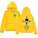 FHKGCD Hoodie Herren Kapuzenpullover Unisexbedrucktes Sweatshirt Anime Peripheral Hoodie,Gelb,XXXL