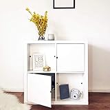 Regaleinsatz passend für Ikea Kallax und Expedit Regal Fächer | Als stufenlos verschiebbares Cover oder Tür | Nutzbar als Rückwand Raumtrenner Ordnung Deko| Ohne Schrauben | 33,5x33,5x0.5cm| Weiß