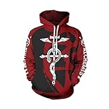 Edward Elric Hoodie Roy Mustang Sweatshirt Cosplay Kostüm Anime 3D gedruckt Zipper Jacke Kapuzenpullover XL