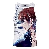 Yu-Gi-Oh Sommer Tank Top beiläufige stilvolle Sleeveless T-Shirt Digital gedruckte Weste Sport Tunika (Color : A08, Size : XXL)