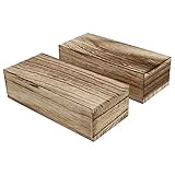 Tomaibaby 2Pcs Holz Geschenk Boxen Dekorative Geschenk Lagerung Box für Schmuck Halskette Armband Uhr Brunnen Stift Delicate Holz Box für Frauen Mädchen M