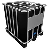 Werit 1000l IBC Container SCHWARZ auf PE-Palette NEU Deckelgröße DN 150, Armaturgröße S60x6 Grobgew