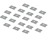 Gedotec Möbelverbinder für Kleiderschrank Möbel-Klammer zum Befestigen - H3501 | Rückwand-Klammer Stahl verzinkt | Schrank-Verbinder für Möbel-Rückwände | 20 Stück - Rückwand-Verbinder zum Schraub