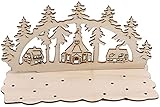Weihnachten Holz Tischdekoration Geschenk Weihnachtsdeko 3D Display Ständer Selbstgemachter Tisch (Quadratische Base) Praktisches Design und Langlebig