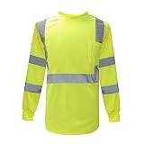 Warnschutz Langarmshir warn t Shirts Herren (XS, Gelb)