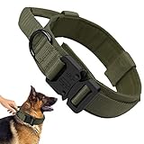 K9 Halsband Taktisches Hundehalsband mit Griff, Nylon Hundehalsband Große Hunde Verstellbares Hundehalsband, Große XL