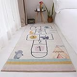 YSJJQSC Teppich 80x160 cm Schlafzimmer Nachttisch Teppich Flur Türmat Kinder Schlafzimmer Teppich Kreative Hopscotch Wohnzimmer Bereich Teppich Dicke Dekor Startseite Einrichtung