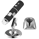 Koolertron WiFi Digital Mikroskop,1080P HD 2MP Microscope 1000X Vergrößerung Zoom Mini Kamera Endoskop mit 8 LEDs für iPhone, iPad, Android-Telefon, Windows, M