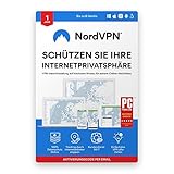 NordVPN - Software für Datenschutz und Sicherheit, doppelte Verschlüsselung | Abonnement | 6 Gerät | 1 Benutzer | 1 Jahr | PC/Mac/Mobile | Aktivierungscode per E