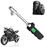 Rollerreifen,Digitaler Reifendruckmesser,150 PSI RV Heavy Duty Dual Head TPSM Diagnosetool Tester Meter mit hintergrundbeleuchtetem LCD und Taschenlampe für Auto Auto Fahrzeug Motorradzubehö