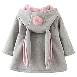 Odziezet Baby Mädchen Mäntel aus Baumwolle Frühlung Herbst Winter Jache mit Kapuze Kleinkinder Warm Kleidung Non-Rabbit H