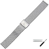 MARBURGER Uhrenarmband 20mm Edelstahl Silber - Werkzeug Montage Set 84907200020