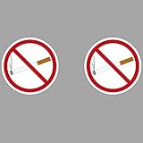 GreenIT Aufkleber 4cm Sticker rund ORAFOL ORAJET Rauchverbot Rauchen Verboten Nichtraucher Symbol Zeichen Warnhinweis (2)