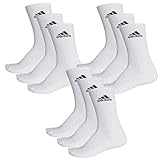 adidas 9 Paar Performance CUSHIONED CREW 3p Tennissocken Sportspocken Unisex, Farbe:White, Socken & Strümpfe:43-45