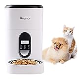 TAUSFILA 4L Automatischer Futterautomat für Katze und Hund, Automatischer Futterspender mit Programmierbar Timer,LCD Bildschirm und Ton-Aufnahmefunktion B