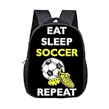 JTBDWOSK Cool Soccerly / Footbally Print Rucksack für 2-4 Jahre Kinder Kinder Schultaschen Kleine Kleinkindtasche Kindergartentaschen 44' L x 28' H x 13' B 3D gedruckter Schulrucksack Lunch Bag