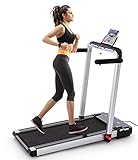 Cerolopy Laufband Für Zuhause,2-in-1 Klappbar Laufband Für Zuhause,Zuhause Fitness Studio Büro Laufband,2 Sportmodi,Anzeigebildschirm und Touchscreen/Fernbedienung,1-12 KM/H,Maximal 999 F-C