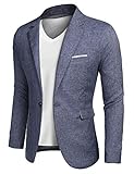 MAXMODA Blazer Herren Slim Fit Sakko Herren Modern Männer Sportlich Jackett Freizeit B