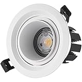 LED Einbaustrahler LED Einbau Downlights Deckenleuchten Strahler Weiß Rund Nickel Aluminium Ultradünne weiße Flush Mount Anti-Nebel Highlight Panel Licht for Wohnzimmer Schlafzimmer Küche Bü