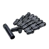 Lingling Peter LI 20 stücke 2112. 3BC Kleiner Durchmesser Acorn Black 5-Nase-Kits 12mm x 1,25 Gewindegröße 1921SD (Specifications : M12x1.25)