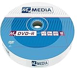 MyMedia DVD‑R 16x 4.7GB I 10er Pack Spindel I DVD Rohlinge beschreibbar I 16-fache Brenngeschwindigkeit & lange Lebensdauer I DVD-R rewritable I DVD leer I leere DVD