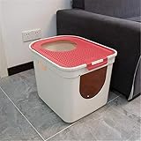 Katzentoilette komplett geschlossen, selbstreinigend, Eingang oben oben, Katzentoilette gegen Kratzen, Litter Tray Kitten, R