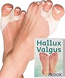 DERMATEST: SEHR GUT - Verbesserte Hallux Valgus Zehenspreizer [6x] mit einstellbarer Spreizwirkung, inkl. E-Book - Version 2.0, transparent, 0% B